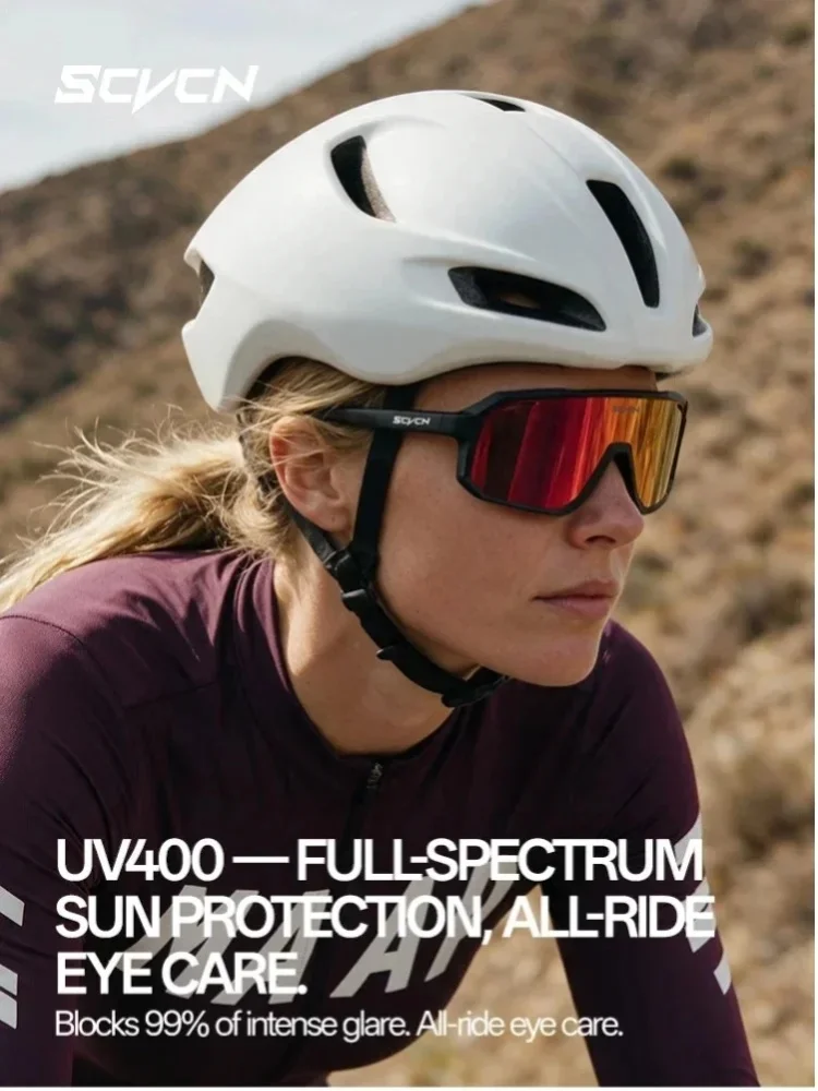 SCVCN Photochrome Fahrrad-Sonnenbrille MTB-Brille Rennrad-Fahrradbrille UV400-Schutzbrille für Männer und Frauen Pickleball-Wanderbrille Outdoor-Fahrrad-Sportbrille Baseball