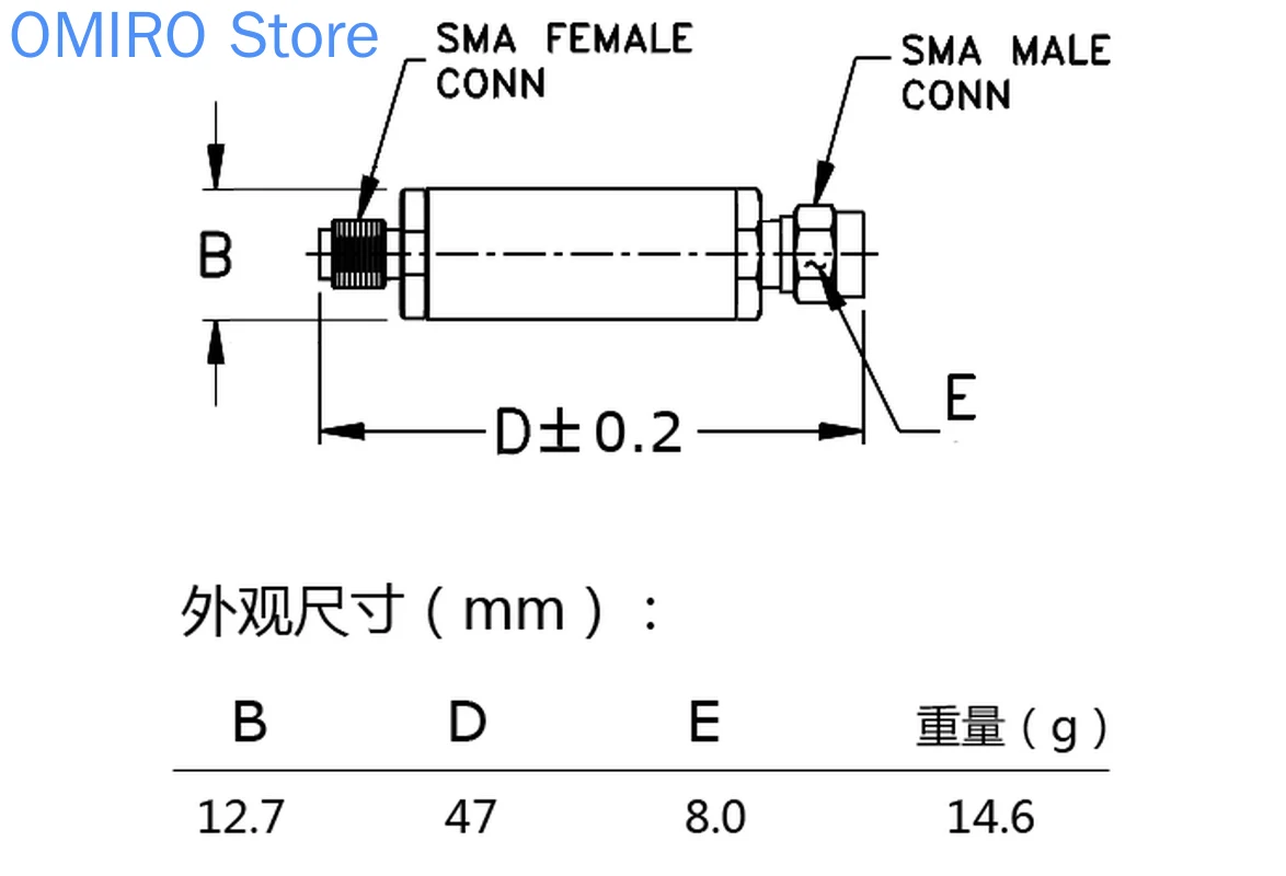 610mhz 9th Order Low-pass Filter, Discrete LC Element, Small Volume, SMA Interface