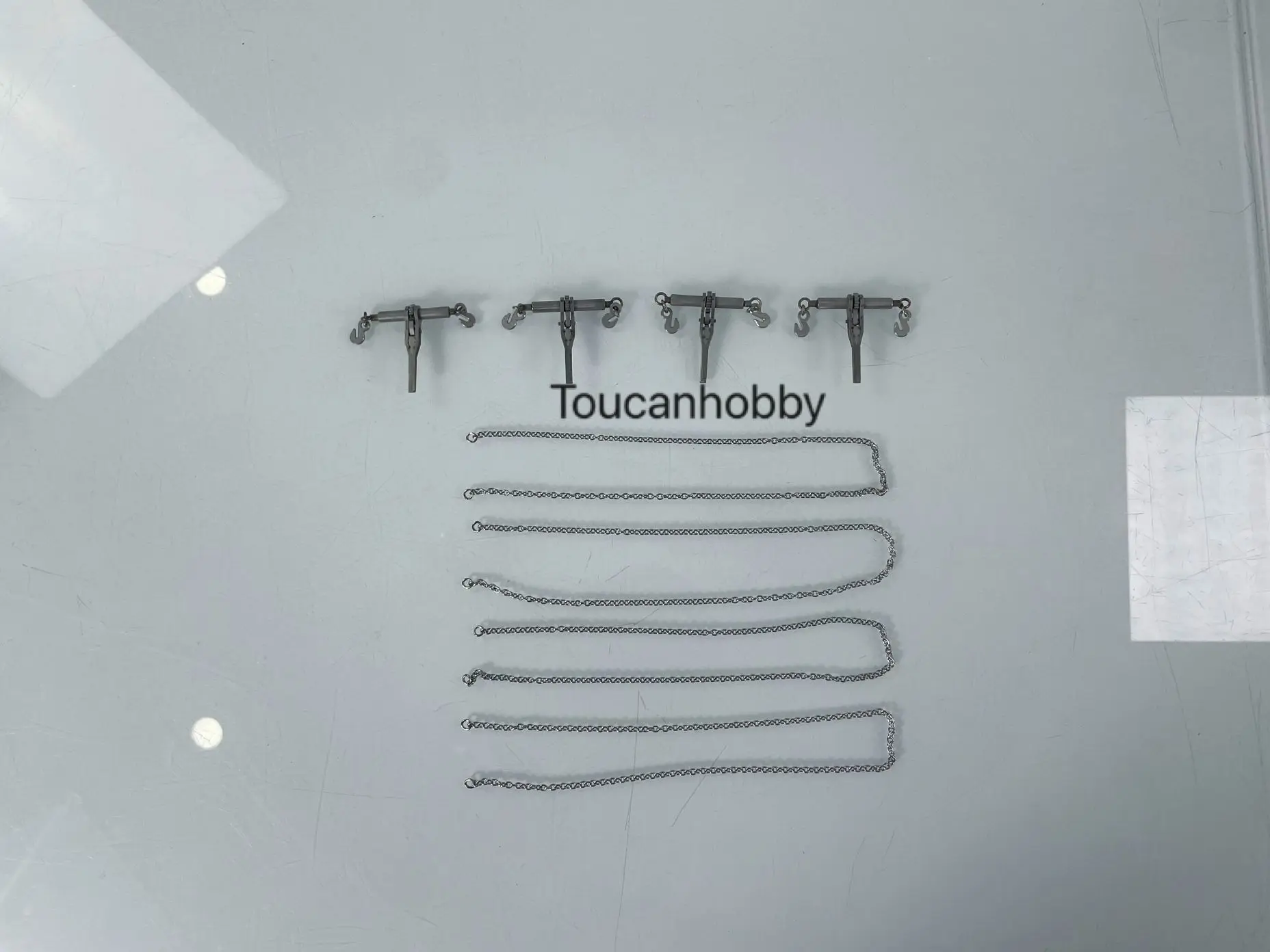In Stock 4 PCS JDM Metal Binder Chain Tensioner Spare Parts For Toys 1/14 RC JDM-2 Trailer Loader Radio Control Trucks Diy Car