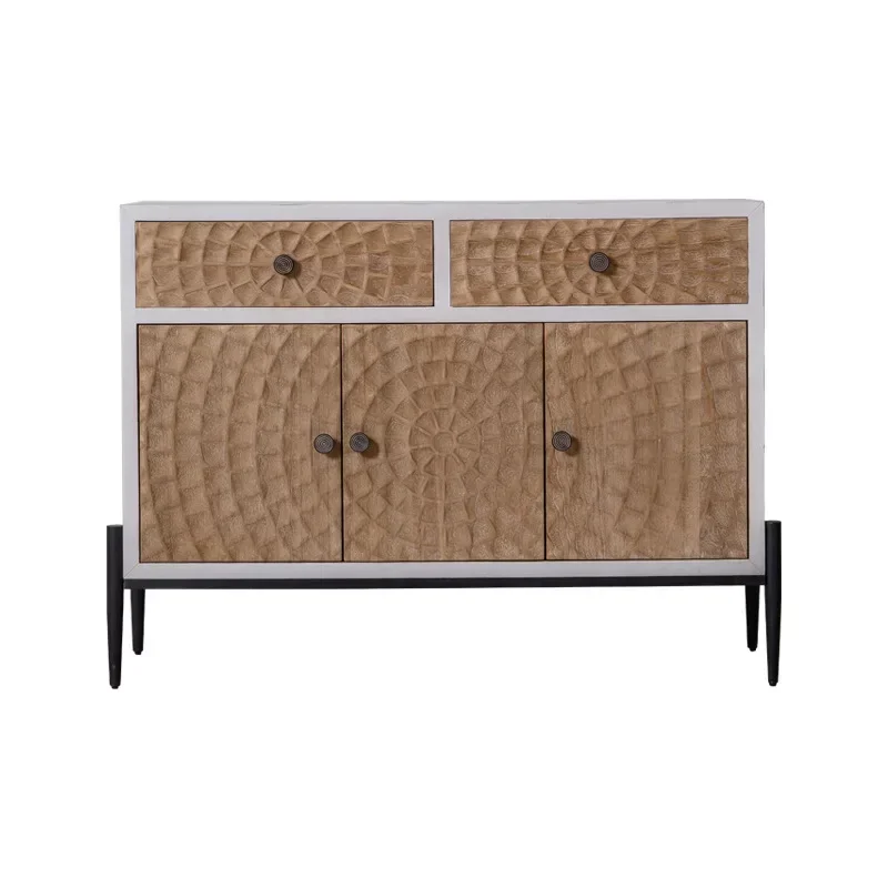

American living room large-capacity storage chest, bed and breakfast bedroom practical low cabinet bedside table
