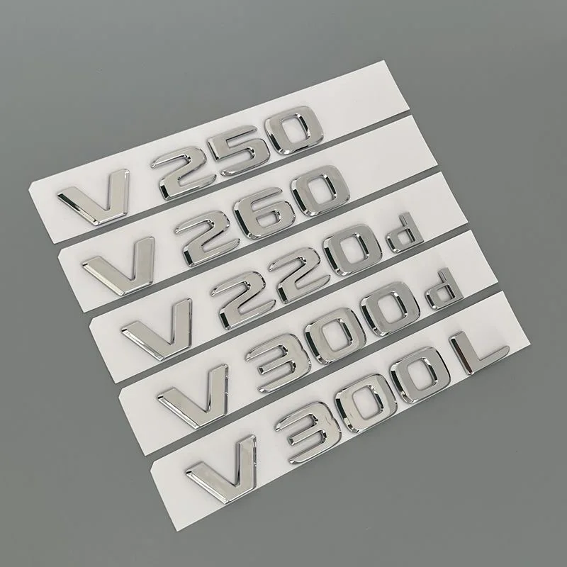 

3D Letters V200d V220d V250d V300d V350d ABS Emblem for Mercedes Benz V Class Car Fender Badge Trunk Nameplate Logo Sticker
