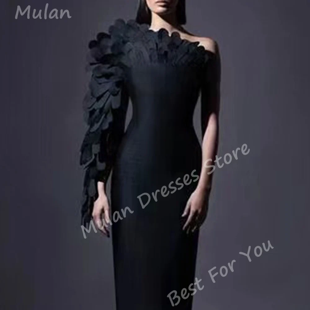 Elegant Long Black Evening Dresses for Women Satin Floor-Length Mermaid Special Events Prom Party Dress Wedding Gala Maxi 2024