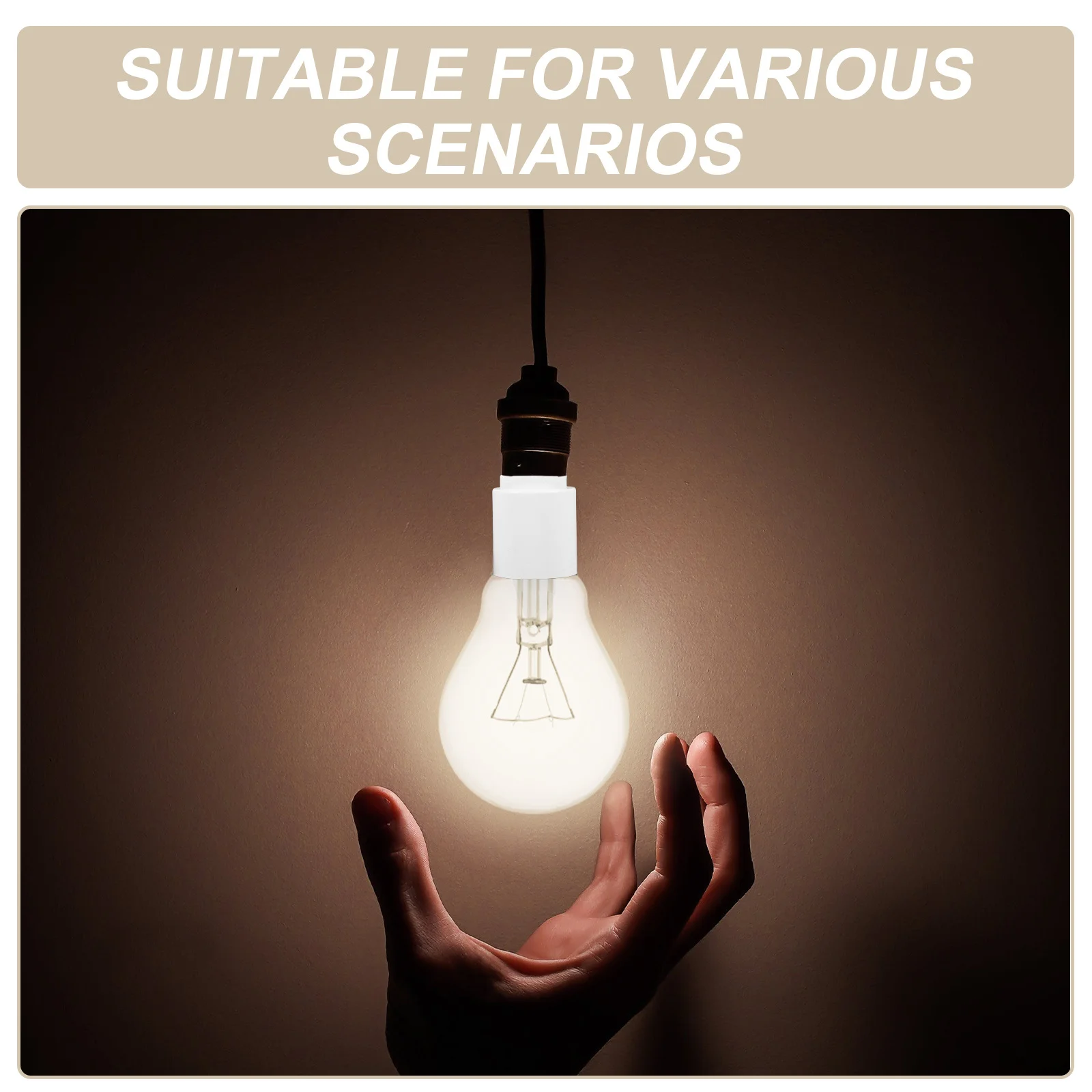 4-teiliger Lampenfassung-Adapter G24q auf E27-Lampenfassung, Konverter, effizienter Lampensockel-Adapter für Heimbüro, Ladenbeleuchtung