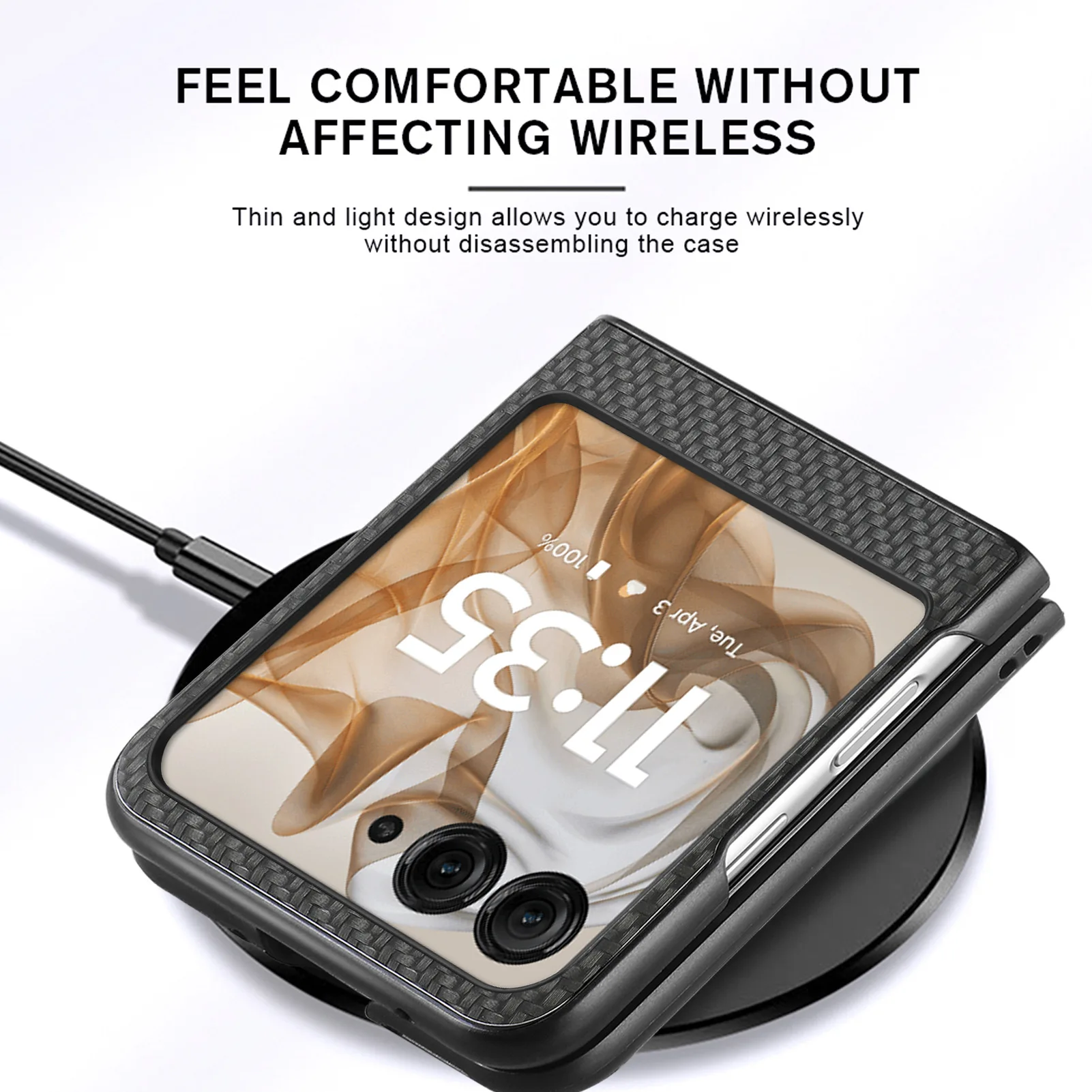 Funda de teléfono de cuero de lujo estilo fibra de carbono para Motorola Razr 60 50 40 Ultra para Moto Razr 60 Ultra Razr50 contraportada XL008