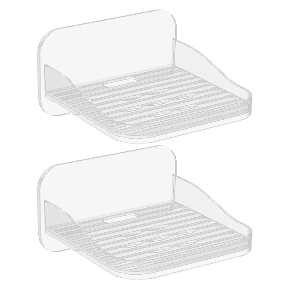 

2Pcs Floating Wall Shelf for Camera No Drill Mounting Security Camera Holder Shelf Compact Space Saving Storage for Router Mini