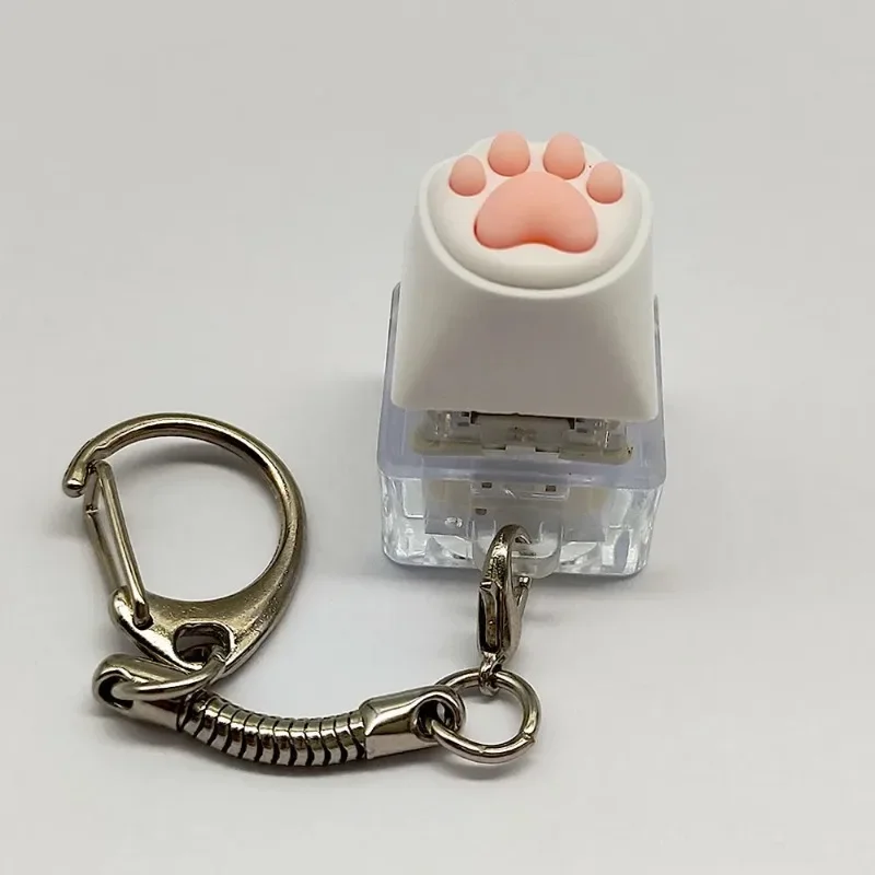 Cute Cat Claw Key Chain Key Ring Fingertip Decompression Pressure Toy Keycap Tester Back Bag Pendant Festival Couples Gift