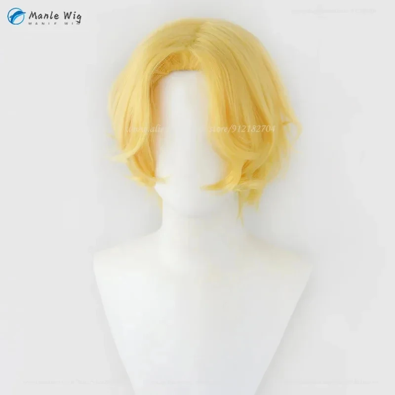 High Quality Anime Cosplay Gloden Short Curly Heat Resistant Synthetic Hair Sabo Wigs Halloween Party +Wig Cap FD1;6 view 4