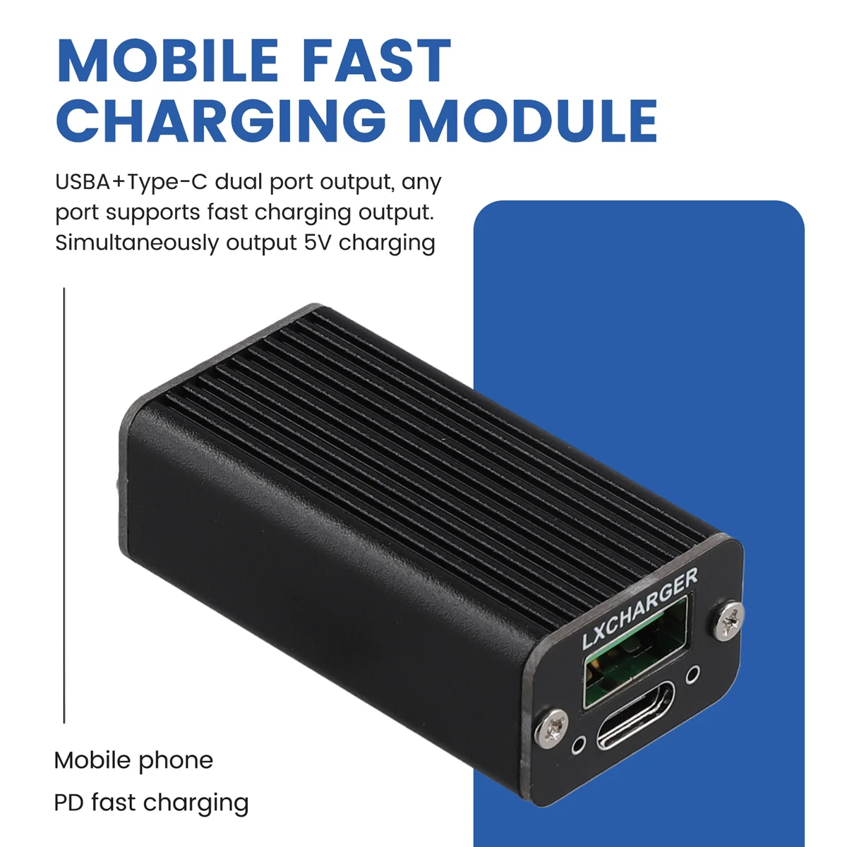 Módulo de carga rápida para teléfono celular compatible con todos los protocolos, 9V-24V, 100W