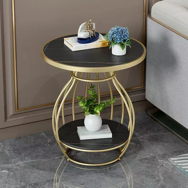 

Slate side corner table, modern light luxury living room, sofa side cabinet, creative Internet celebrity small coffee table
