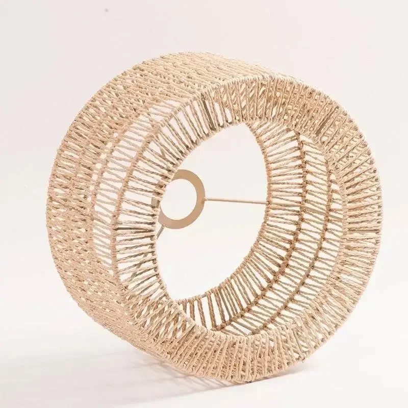 

Paper Rope Cage Lampshade Handmade Pendant Light Lighting shade Boho Woven Lamp Shade Living Room Chandelier Shade Bulb Guard
