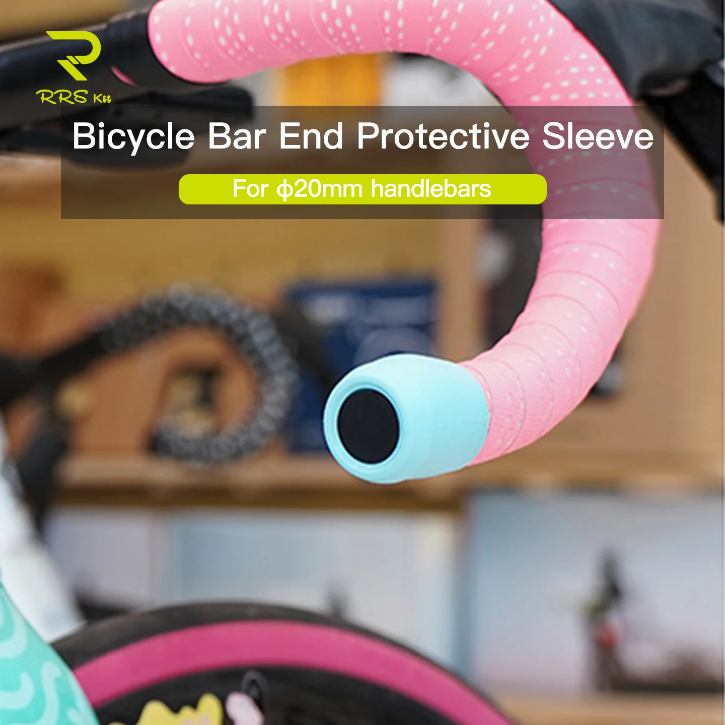 RRSKIT Bicycle Handlebar End Plugs Soft Silicone Protector Multi-color Handle Bar End Grips Caps For Φ20mm Drop Handlebar Parts