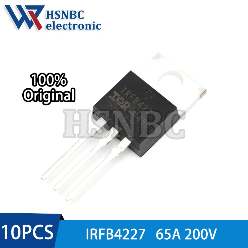 10PCS IRFB4227 IRFB4227PBF FB4227 TO-220 200V 65A N-Channel Power MOSFET Transistor 100% New Original