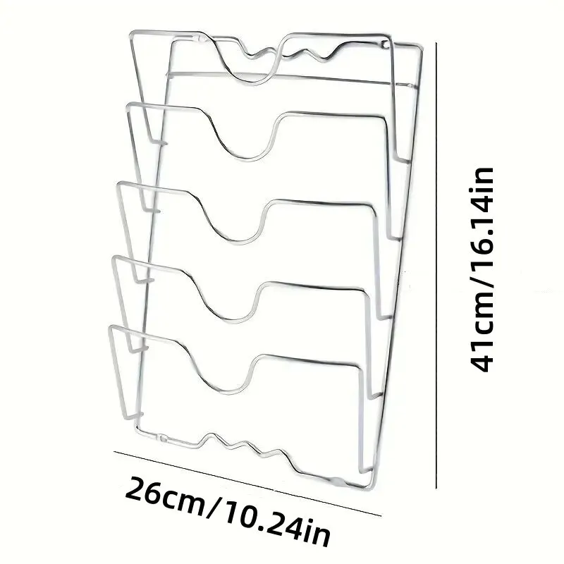 1 Stück 5-Schicht-Topfabdeck-Rack-multifunktion aler wand montierter Küchen organizer geeignet