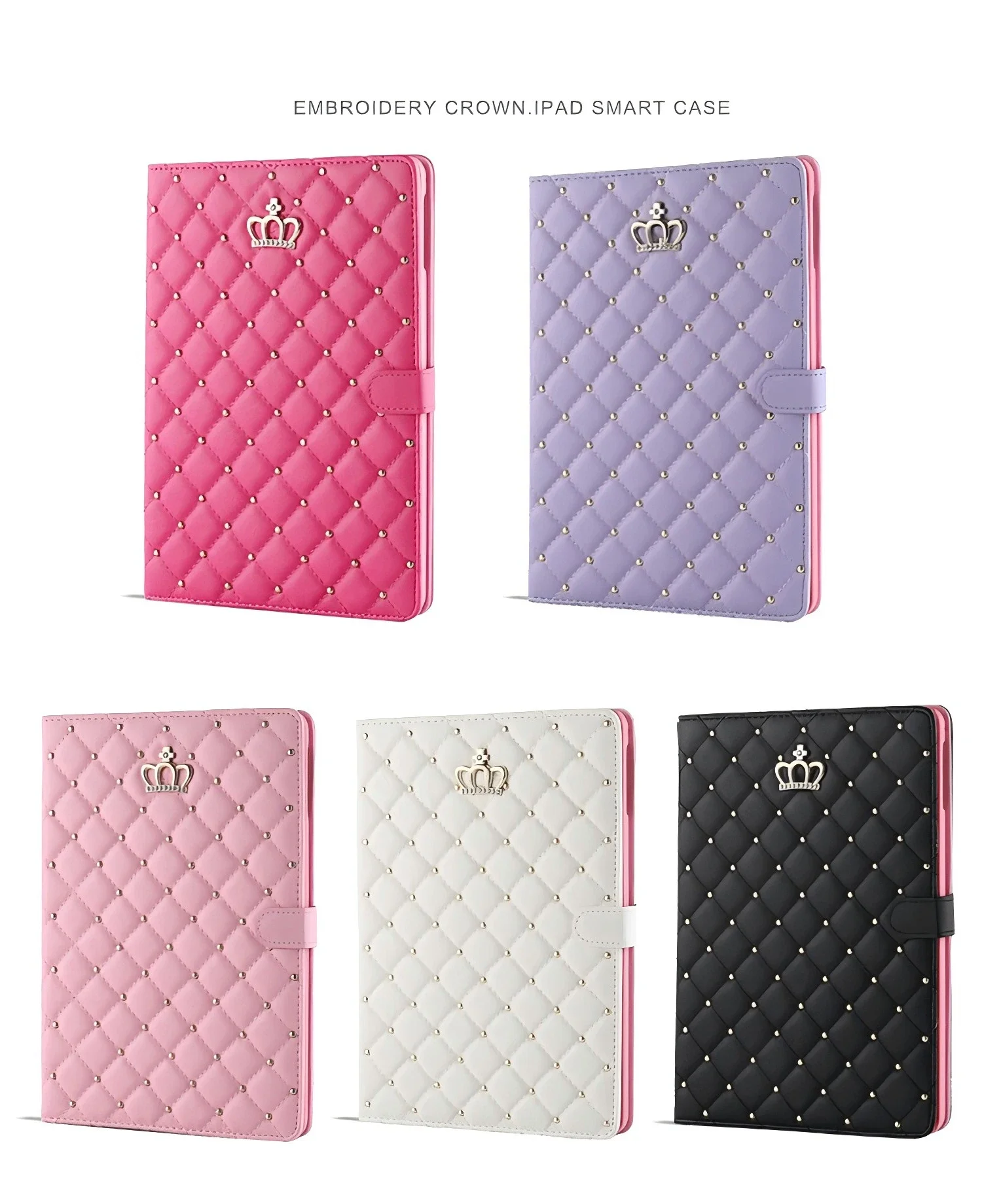 iPad Air Pro 2024 2025 MINI 4 5 6 7 8 9 第10世代 第11世代 9.7インチ 10.5インチ 10.9インチ 10.2インチ 11インチ用 タブレットケース クラウンダイヤモンドカバー