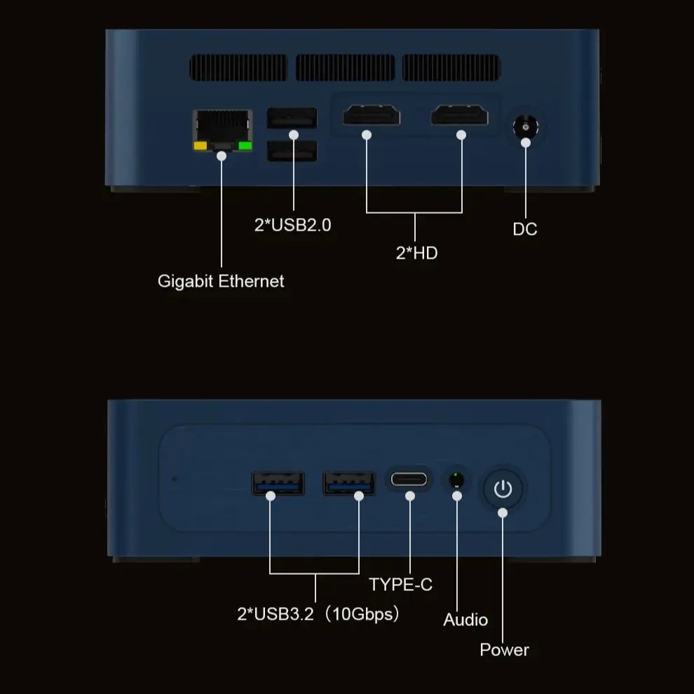 TISHRIC Mini PC Windows 11 Intel 12.a generación Core i3-1215U SSD 512G DDR4 2666 16G Mini PC M.2 PCIE 4,0 WIFI6 BT5.2 computadora de escritorio