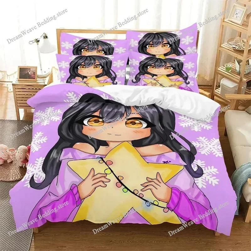 Aphmau My Street 3D Printed Duvet Case Pillowcase Bedding Set Twin Full Queen King Size for Bedroom Decor Home Textileextile