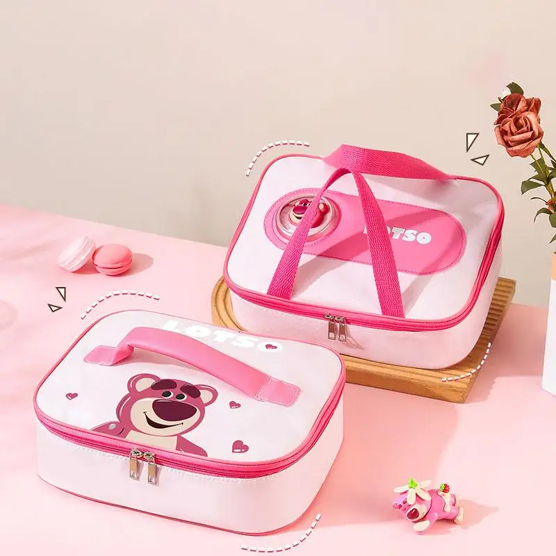 

Kawaii Lotso Lunch Box Bag Children Large Capacity Student Cartoon Cute Portable Waterproof Insulated Meal Box Bento Bag Gift