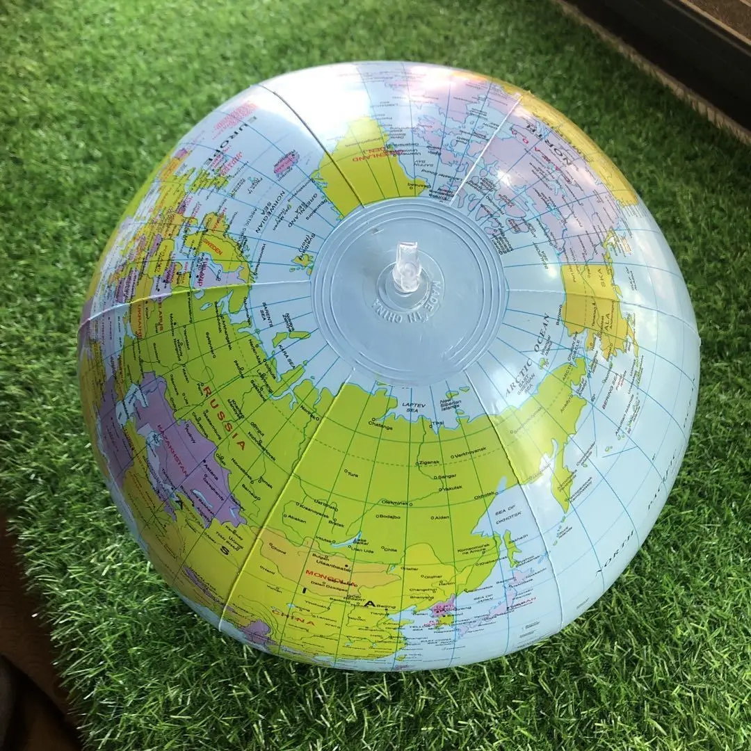 Novo produto 30cm pvc inflável bola de praia versão inglês padrão terra verão ao ar livre praia natação brinquedo q2
