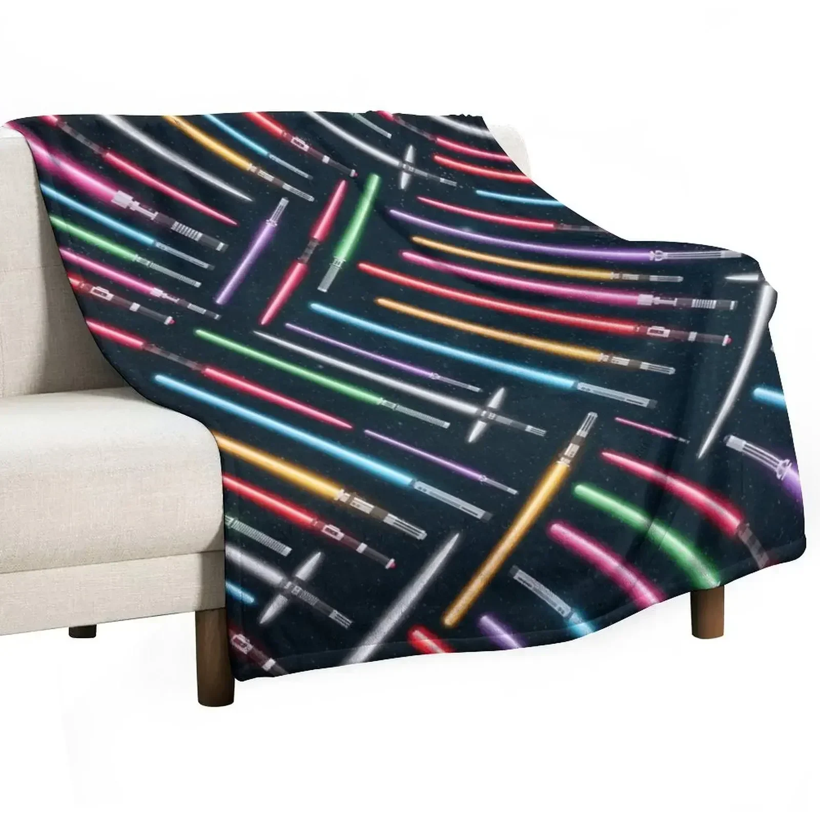 

Lightsabers Throw Blanket warm winter for babies Furrys Bed Blankets