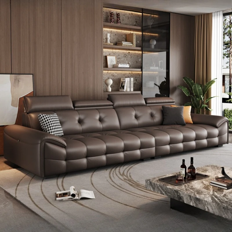 

Designer Luxury Living Room Sofas Brown Classic Soft Cheap Lounge Sofa Lazy Leather Modern Divani Per Soggiorno Home Furniture