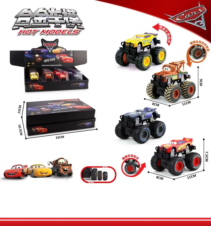 Disney Pixar Cars Spielzeugset Lightning Mcqueen Jackson Storm Mack Trendige LKW-Modelle Perfektes Kinderspielgeschenk Spielzeug zum Sammeln