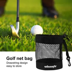 Golf Ball Storage Bag with Hanging Buckle Large Capacity Lightweight Portable Golf Accessory Organizer Pouch