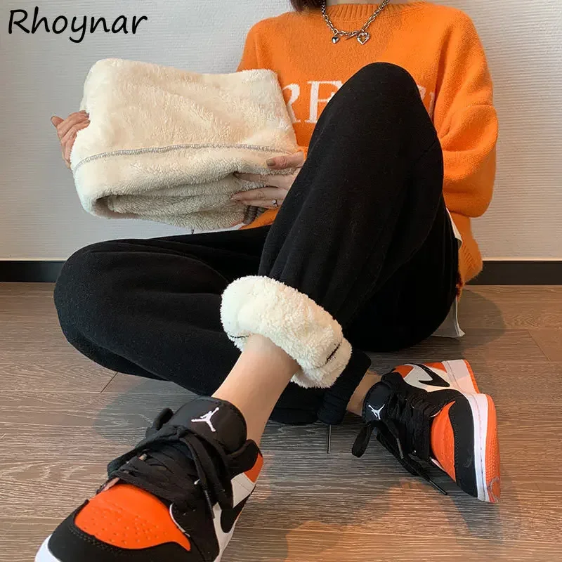 الحريم S-3XL السراويل النساء السراويل الفضفاضة عارضة Pantalones رشاقته شتاء دافئ الحد الأدنى Teems للجنسين الكورية أزياء الطلاب Ins