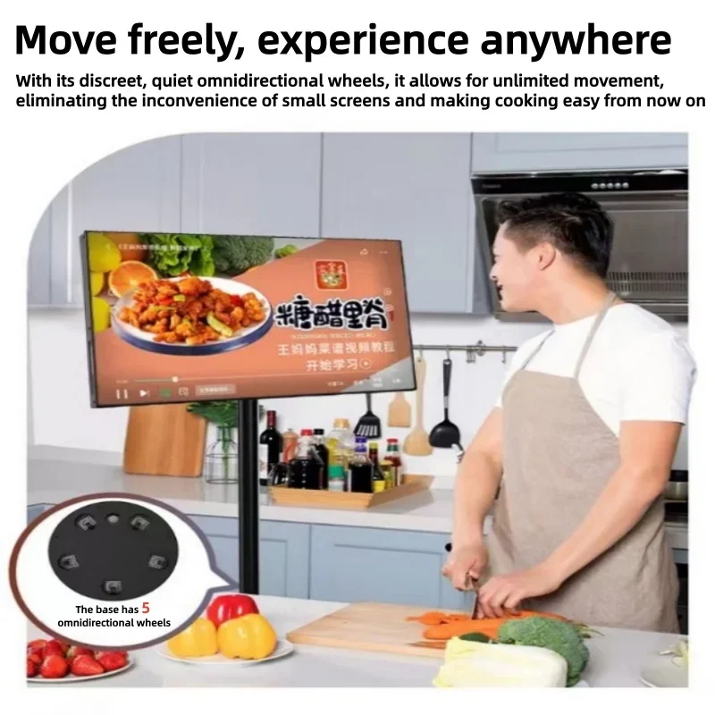 Rotatable Portable Touch Screen Display, Smart LCD Panel Ideal for Live Streaming Business Activities & Entertainment