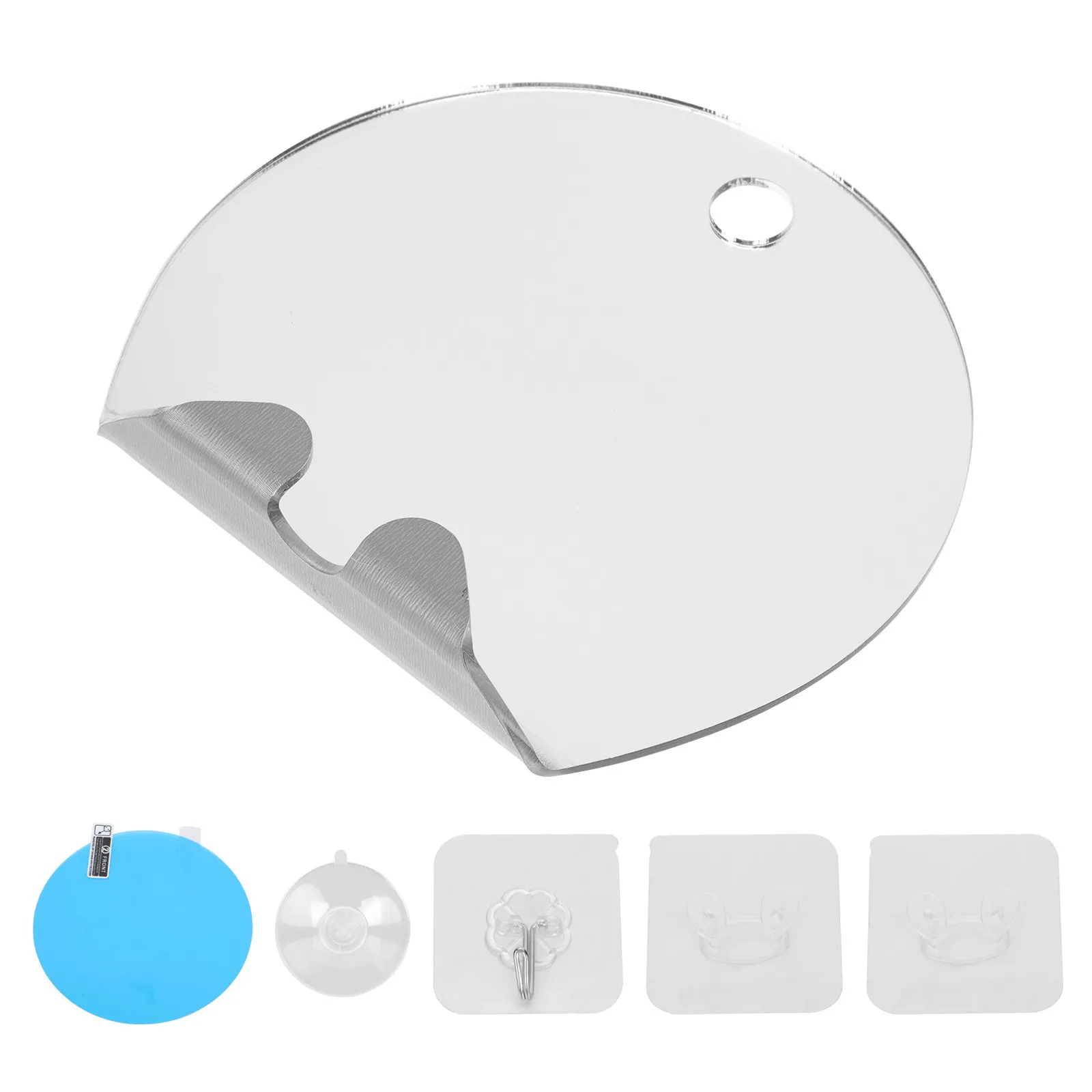 

Набор из 1 небьющегося зеркала с защитой от запотевания, премиум-материал, для ванной комнаты, для бритья, уникальный дизайн, легко устанавливается и снимается, подарок для дома