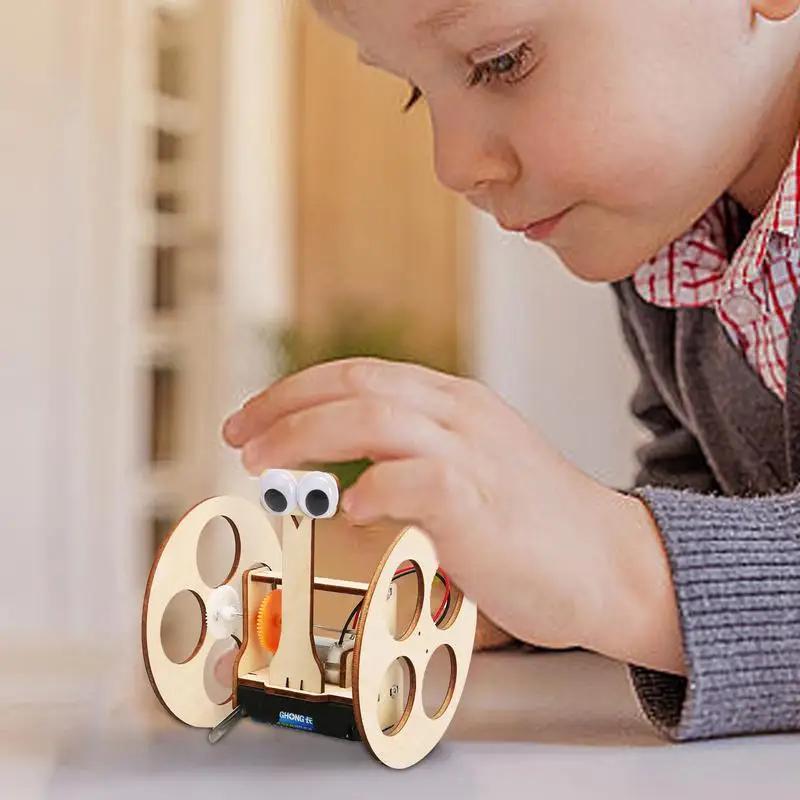 Juguete de construcción de Robots de producción de tecnología, juguete de coche de equilibrio eléctrico hecho a mano, ayuda educativa para la enseñanza de la ciencia para niños