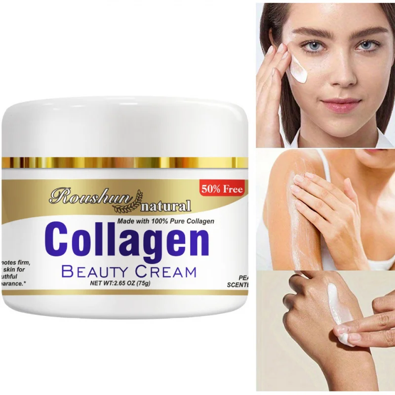 كريم وجه الكولاجينbeauty cream كريم ترطيب للعناية بالوجه مرطب ومغذي لوشن ترطيب للوجه مرطب ومغذي لجميع الفصول للجنسين