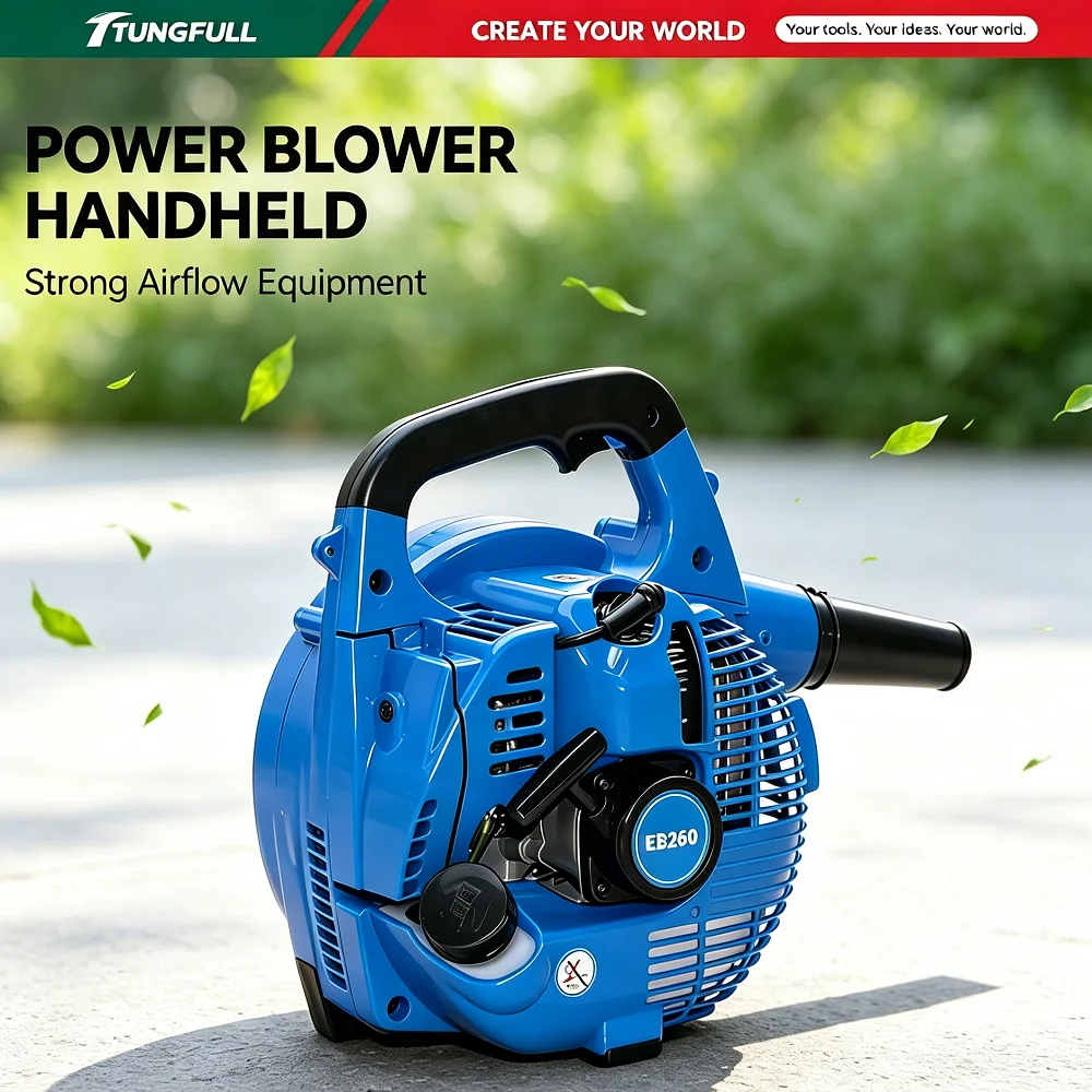Portable 2 Stroke Petrol Hand Blower Heavy Duty Air Blower For Yard Leaf Removal Snow Blowing Construction Site Dust Cleaning
