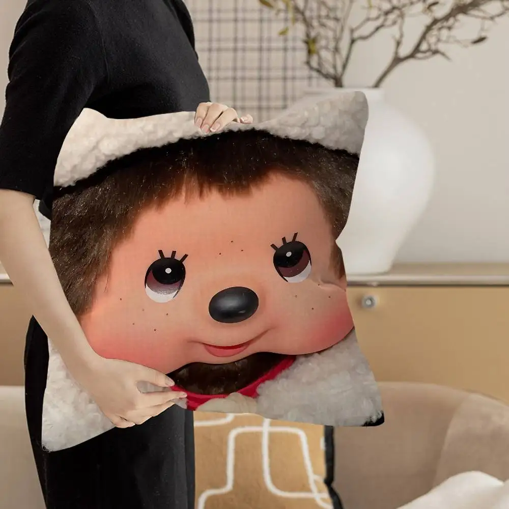 M-Monchhichi Cute Pillow Anime Pillow Sofa Bed Head Pillow Cover Cushion Cover 45x45 cm Fashion