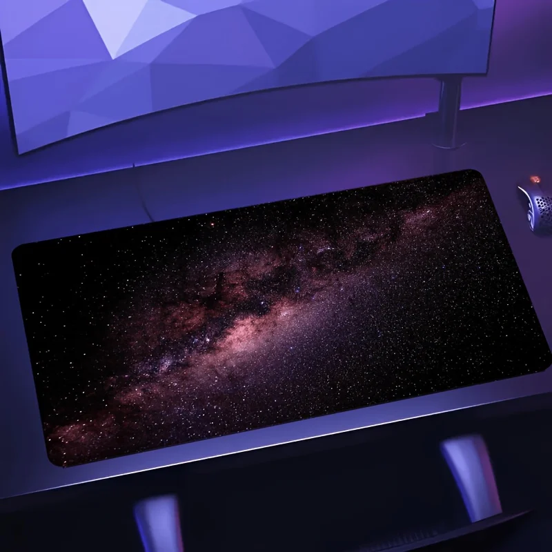 

Большой коврик для мыши Galaxy Nebula Space, нескользящий резиновый игровой коврик для офиса и дома