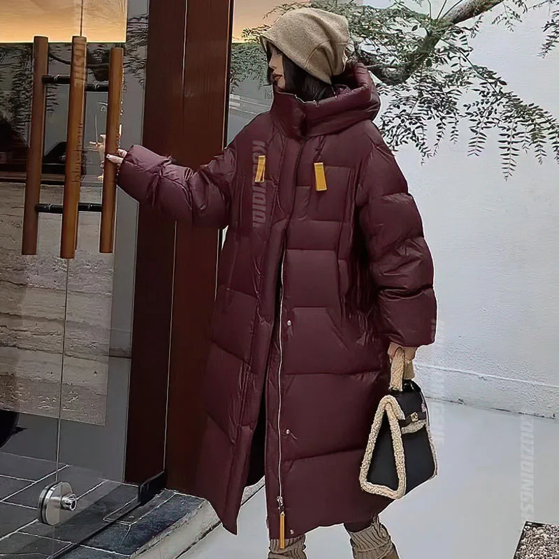 パーカーダウンジャケット レディース 2025年冬新作 厚手リボン付きフード付き 極寒対策 暖かいジャケット 高品質 レディースダウンジャケット H577