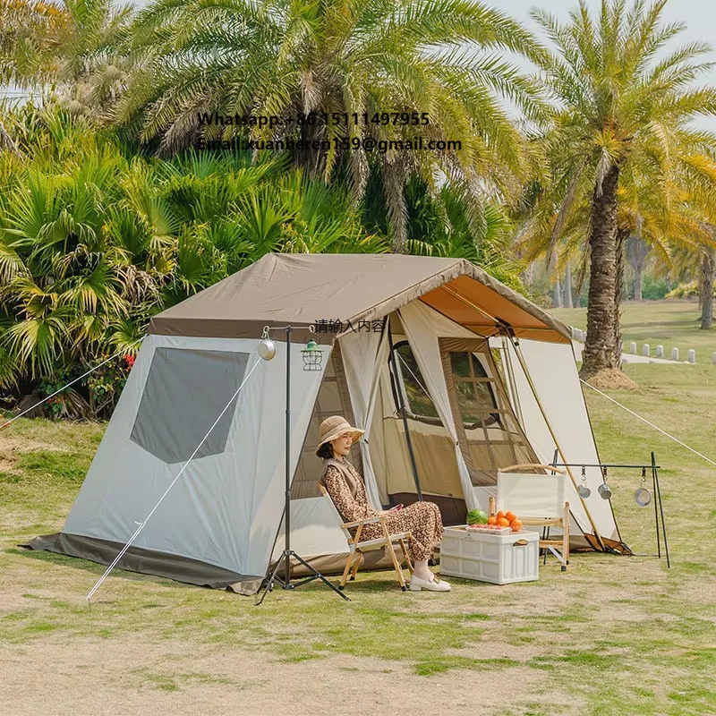 

Autumn Little River Multi-Use Outdoor Furniture Exquisite Metal Windproof Folding Roof Cabin Tent Camping Small Oxford