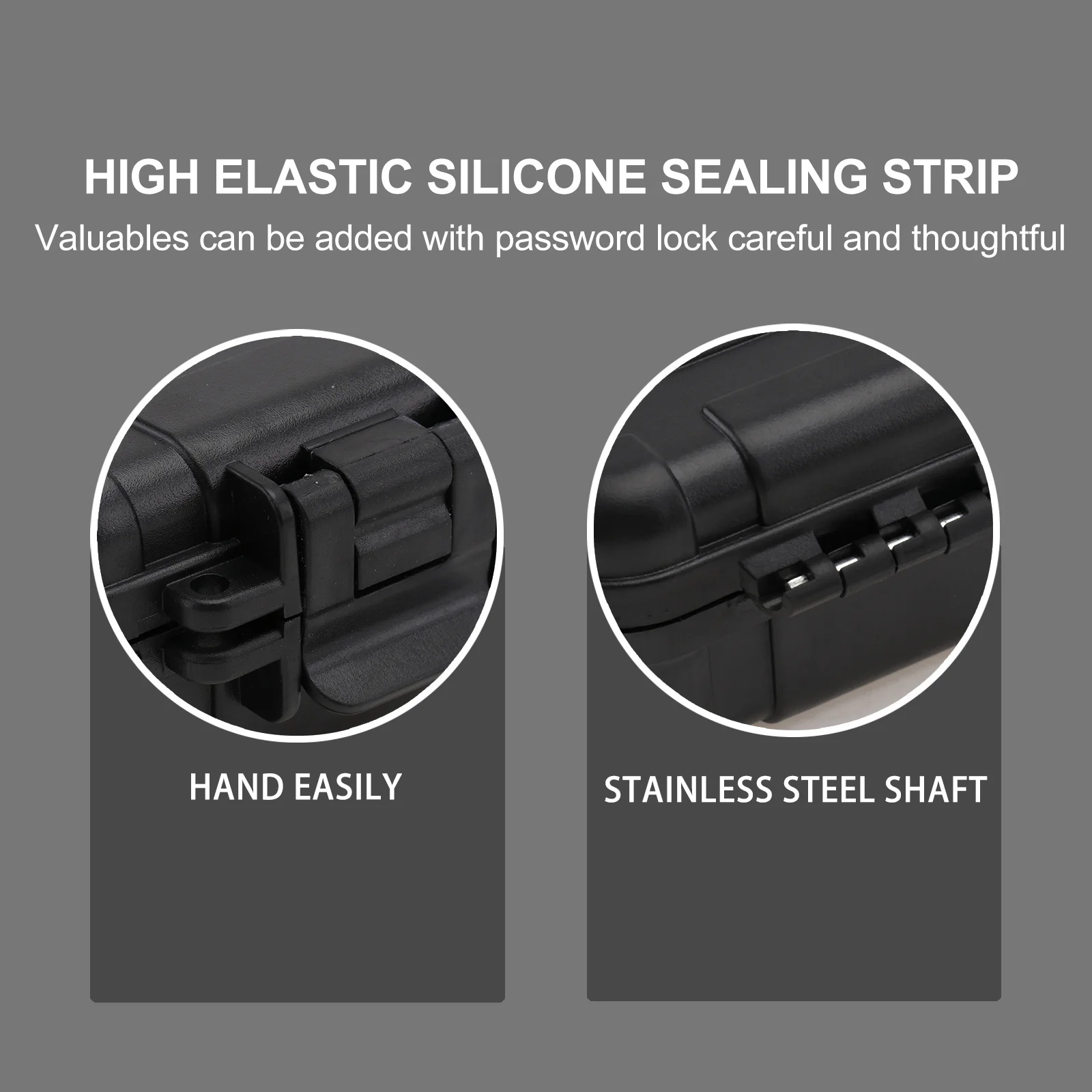 

1 шт. коробка для сигар водонепроницаемый контейнер для хранения инструментов с паролем силиконовое уплотнение высокой плотности вал из нержавеющей стали прочный для