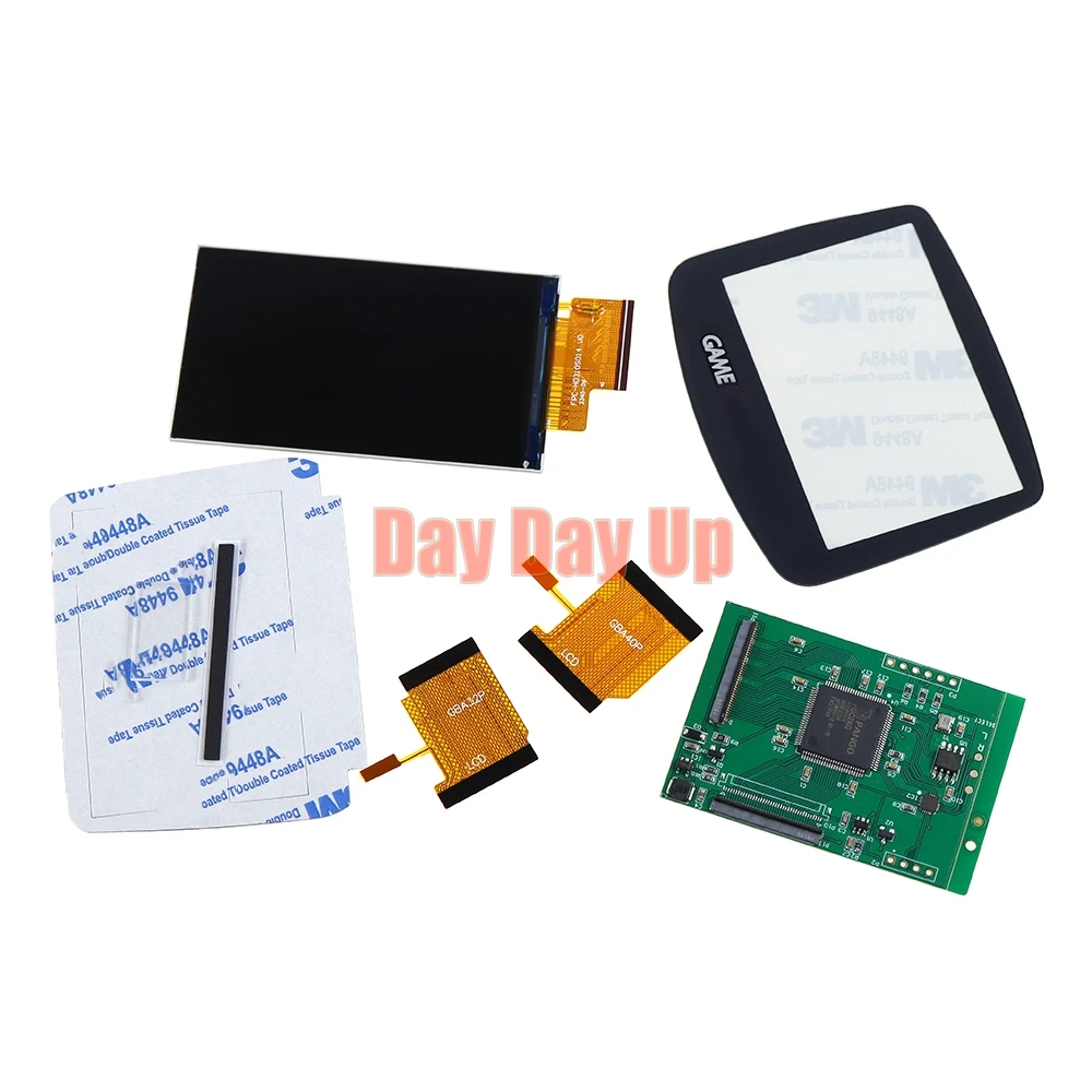 1 セット 2.9 インチ液晶 V5 レベル GBA IPS バックライト液晶表示画面調整可能な明るさゲームボーイアドバンス V5.0