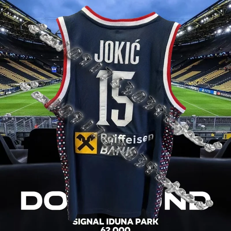 

Баскетбольные майки MOTO 24 Srbija 15 Jokic Джерси Вышивание Вышивка Дешевая Высококачественная спортивная одежда на открытом воздухе темно-синяя белая мода