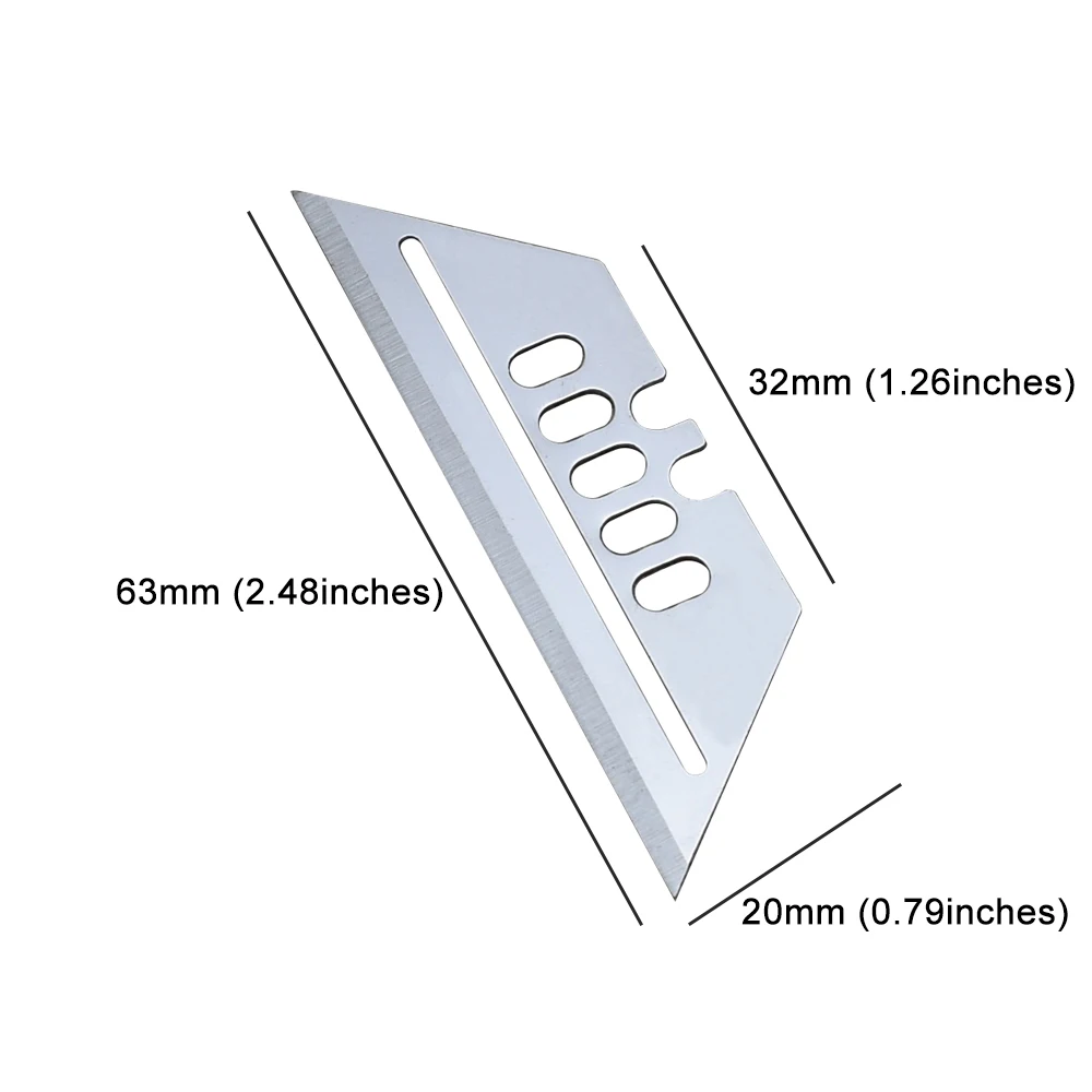 Carbon Steel SK5 Utility Knife Blades Durable Single Edge Razor Blades 10 Pack Heavy Duty Replacement Blade For Box Cutter Knife