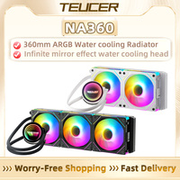 TEUCER 360MM All-in-One ARGB CPU Liquid Cooler Supports Intel LGA 1700/1200/1150/2011 AMD AM5/AM4 Silent Cooling & RGB Lighting