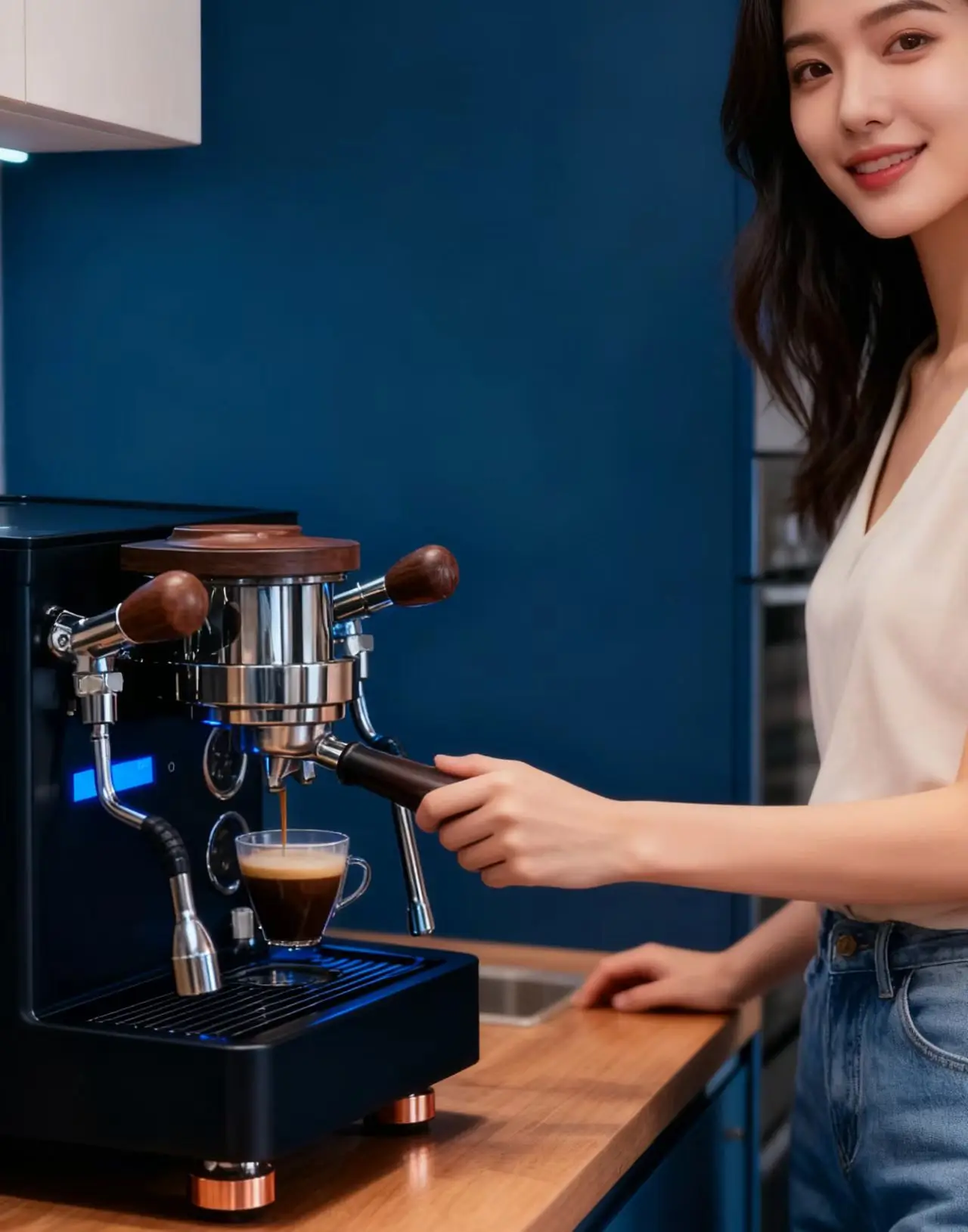 Classic Espresso Machine with Milk Frother Barista Coffee Maker Kit for Espresso Latte Cappuccino & so on Italian Design