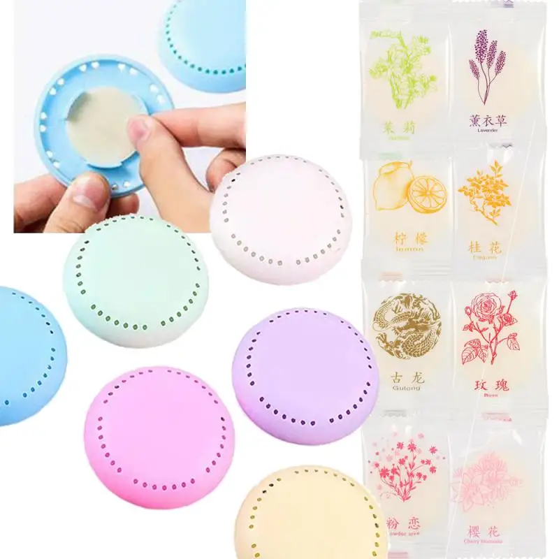 Solid Air Freshener Toilet Deodorant Aromatherapy Fragrance Lasting Bedroom Wardrobe Car Home Household Round Fresher 1PC