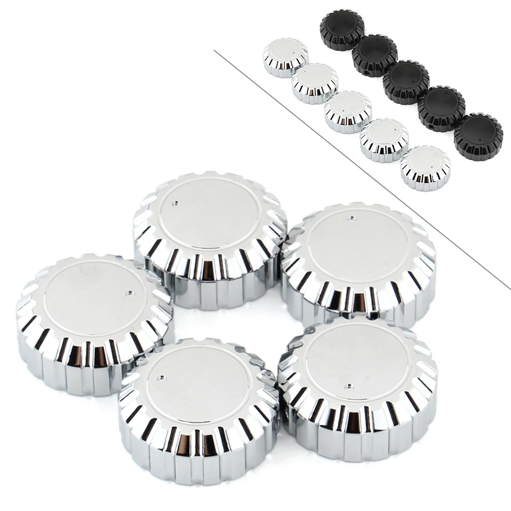 5Pcs Motor Radio Stereo Knobs Cover Decoration For Honda GL1500 Goldwing GL 1500 1988-2000 Aluminum Black/Chrome