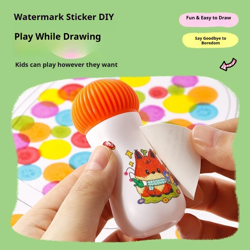 Children's 6 Color Mushroom Magic Kindergarten Doodling Paintbrushes Art Painting Watercolor Pens Early Education Drawing Tools