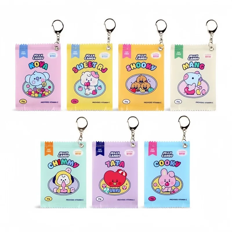 Kawaii BT21 Coin Purse Cartoon Cooky Shooky Chimmy Tata Student Id Portable Card Bag Toiletry  Makeup Headphone Storage Bag