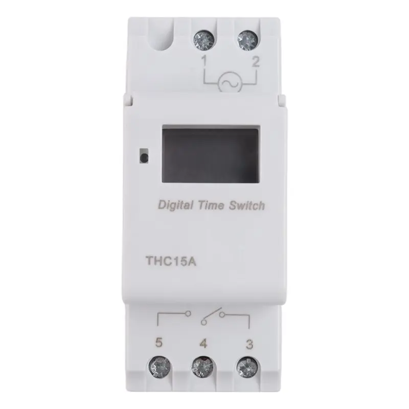 CQMF-THC15A Digital Timer Switch Programmable Electronic Time Control Switch Time Delay Switch DIN Rail AC220-240V