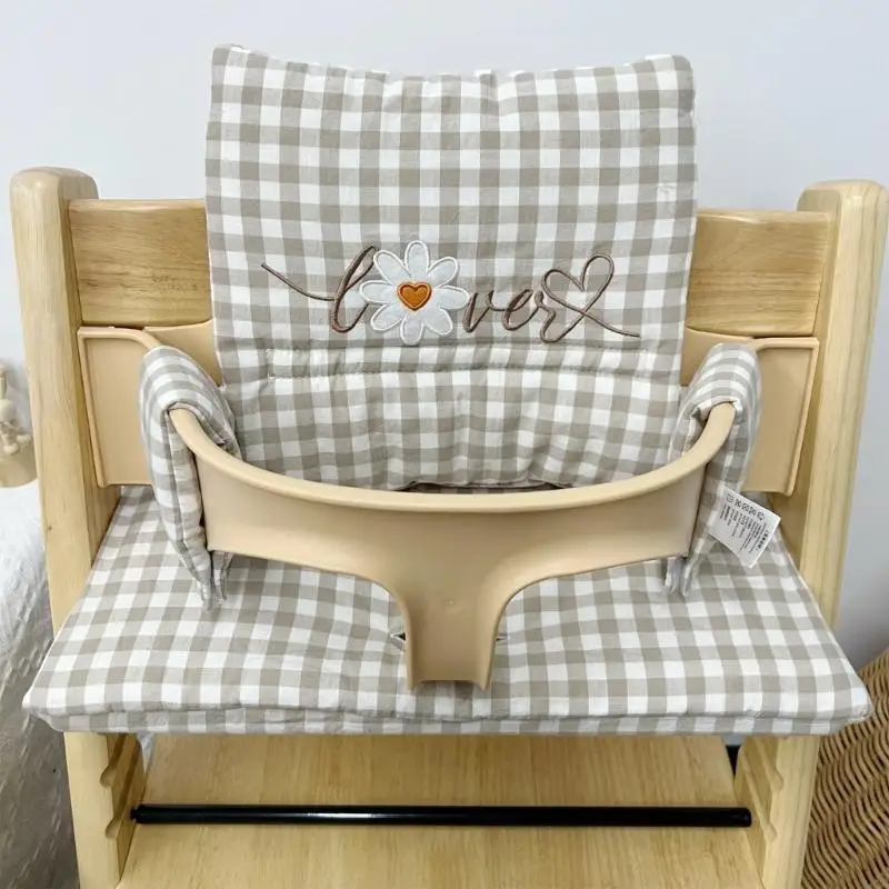 A5YC زهرة طباعة كراسي الطعام وسادة الطفل كرسي مرتفع وسادة وسادة نمو الأطفال وسادة كرسي الغبار برهان مسند الظهر