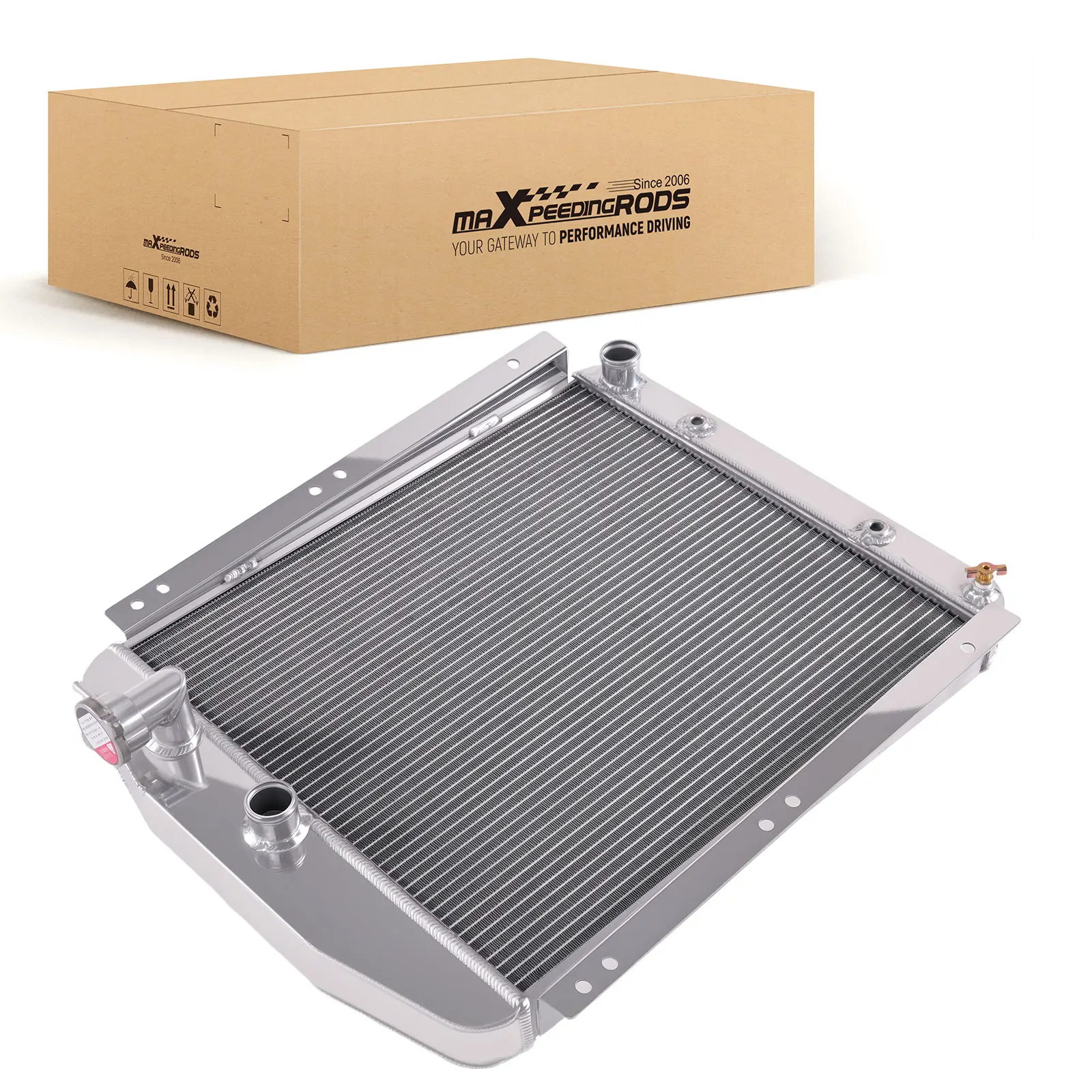3 Row Aluminum Engine Radiator Assembly for Chevrolet Truck 1948-1954 for GMC Truck 3.7L 1951-1953 CC4854