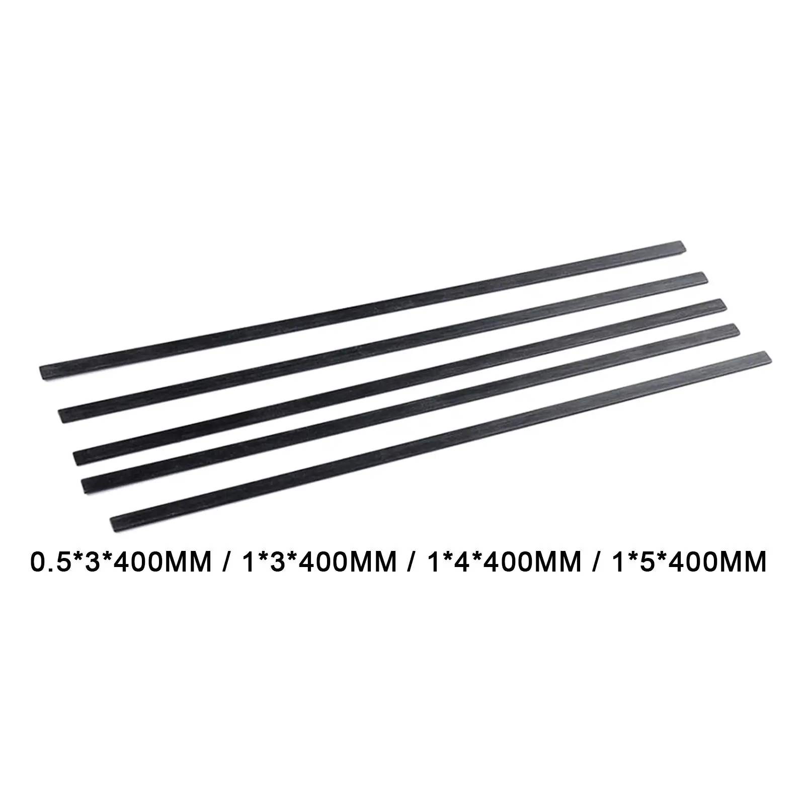 5x Carbon Fiber Strips High Strength Wear Resistance Carbon Fiber Rods for Model Aircraft RC Planes Radio Controlled Vehicles